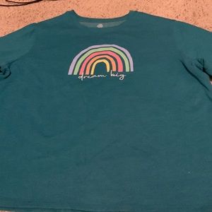 Brand new without tags. Never worn. Cute warm flattering. Nice fabric. Dream big